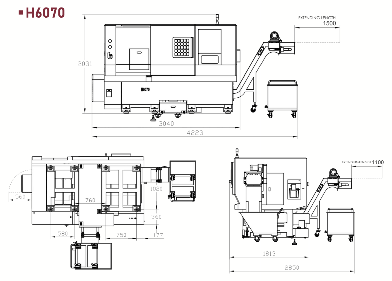 Layout da máquina H6070 1015