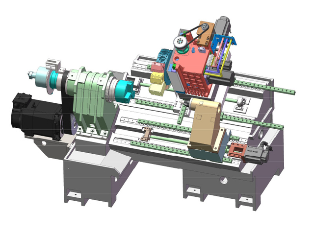 HTB50Y Torno CNC de fuso duplo