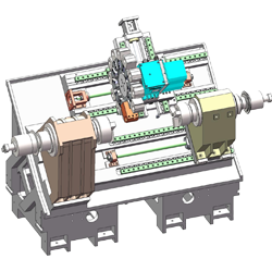 Torno CNC de fuso duplo