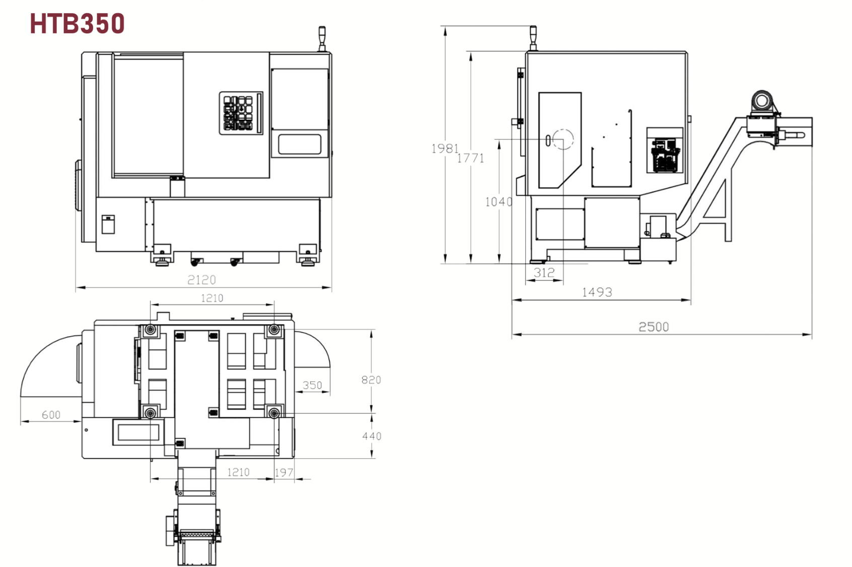 Layout HTB350Machine 