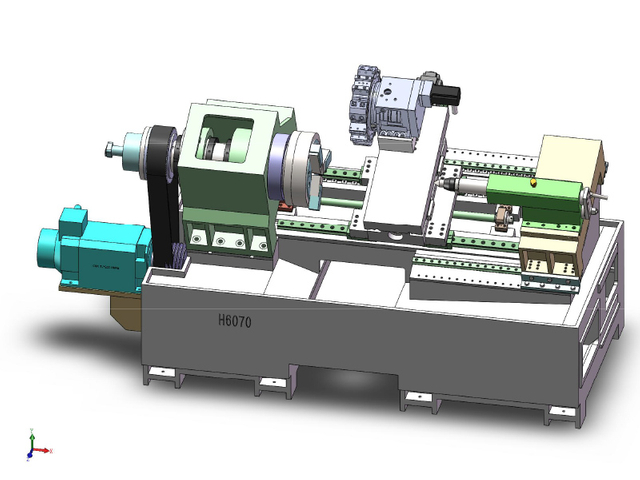 H6070 Torno CNC inclinado