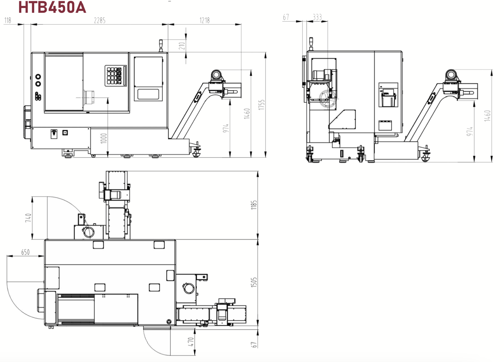 Layout da máquina HTB450A 1018