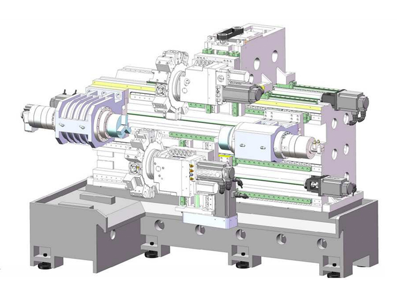 GS42 eixo duplo e torno CNC duplo